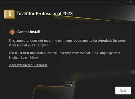 This can also happen even if Inventor 2022 did run on the . . Inventor 2022 language pack